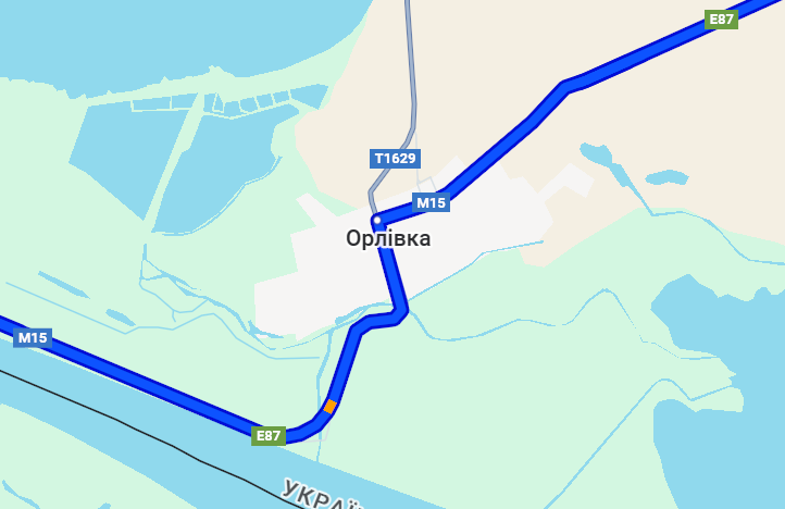 Затор до Румунії. Фото: скриншот Google Maps