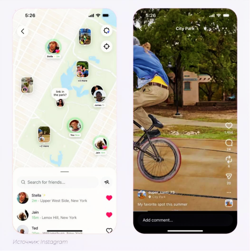 Карта друзей (Friends Map) в Instagram