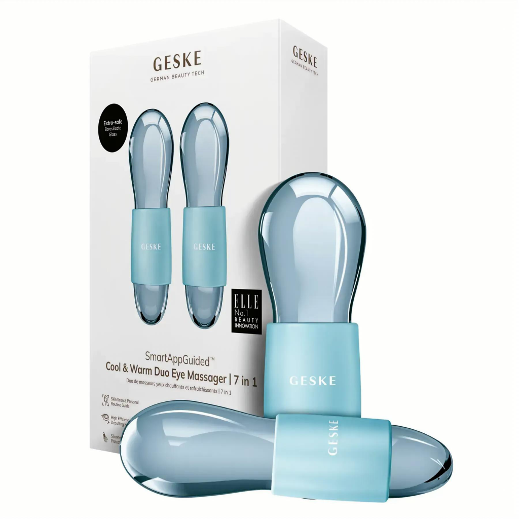 Двойной массажер для глаз GESKE Cool & Warm Duo Eye Massager 7 в 1, turquoise