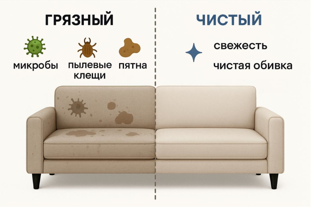 чистка дивана дома
