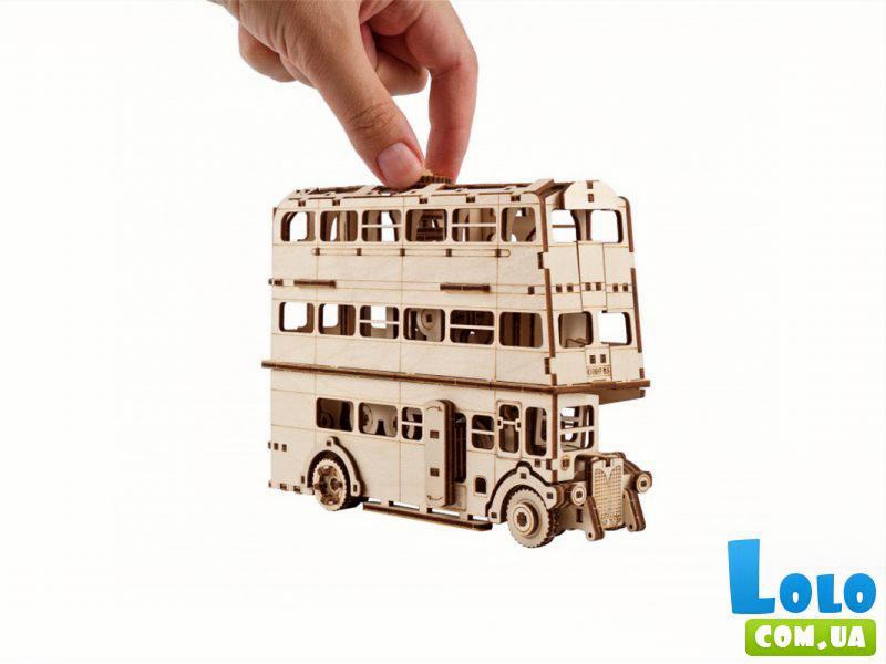 Дерев'яний механічний 3D конструктор Лицарський автобус, Ugears (70172), 268 дет