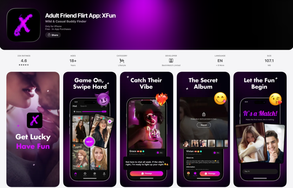Приложение для флирта с друзьями для взрослых: XFun App - App Store
