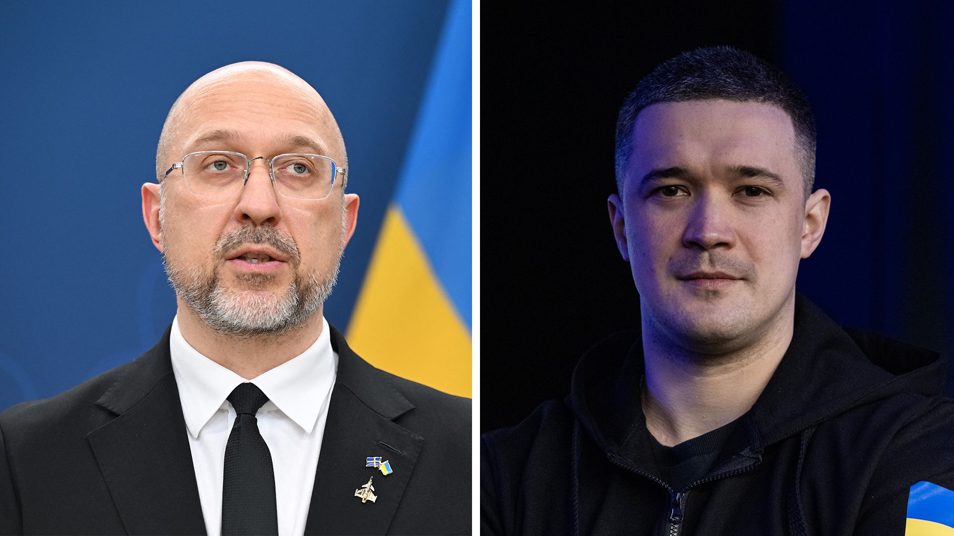 Новопризначені міністри: Денис Шмигаль (зліва) та Михайло Федоров (справа). (Jonathan Nackstrand / AFP; Ed Ram/For The Washington Post via Getty Images)