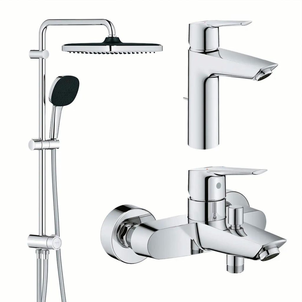 Набор смесителей 3 в 1 для ванной комнаты Grohe QuickFix Start M-Size UA202305RM