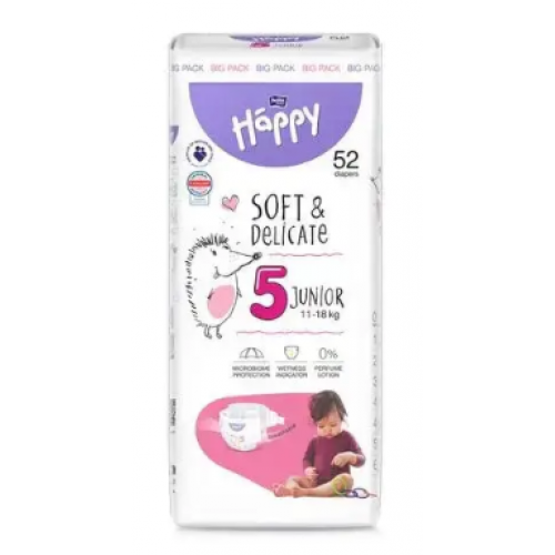 Підгузники Bella Baby Happy Soft & Delicate Junior №5 11-18 кг 52 шт