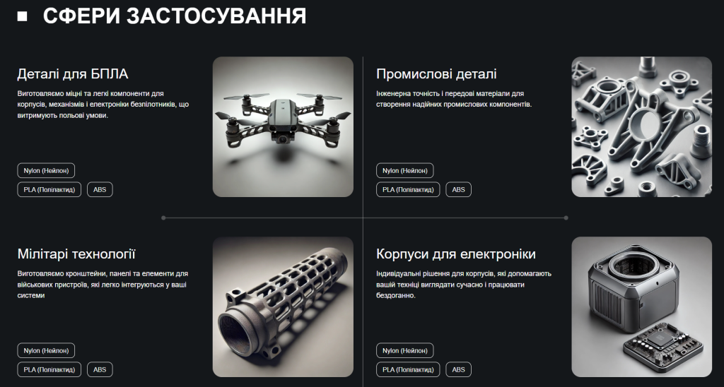 Сфери застосування промислового 3D-друку від компанії LOGICS 3D PRINT