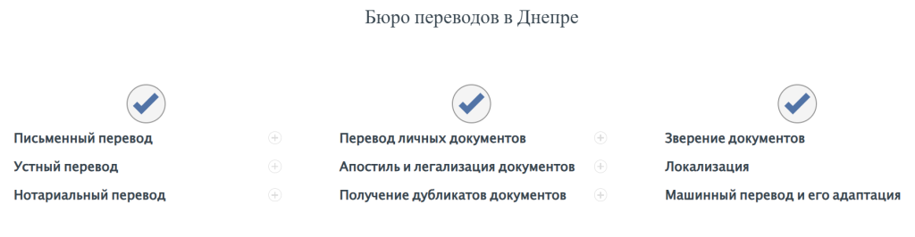 услуги Бюро переводов в Днепре