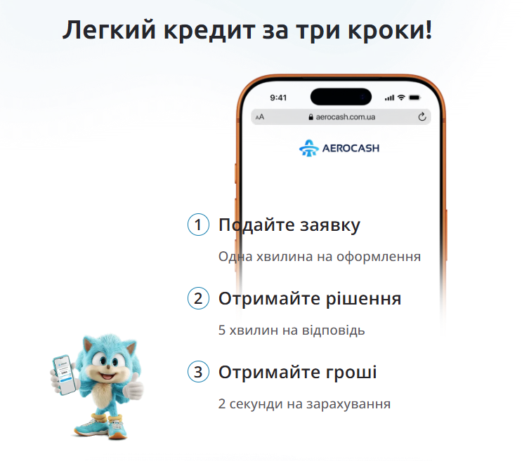 Легкий кредит за три кроки від AeroCash