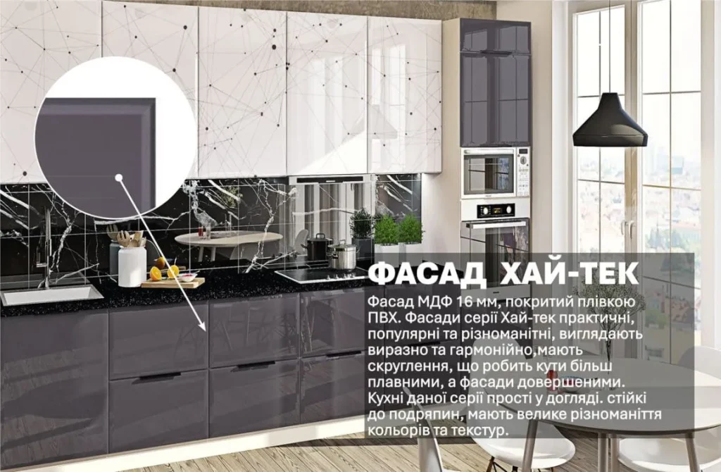 Прямая кухня на заказ от Маркет Двери