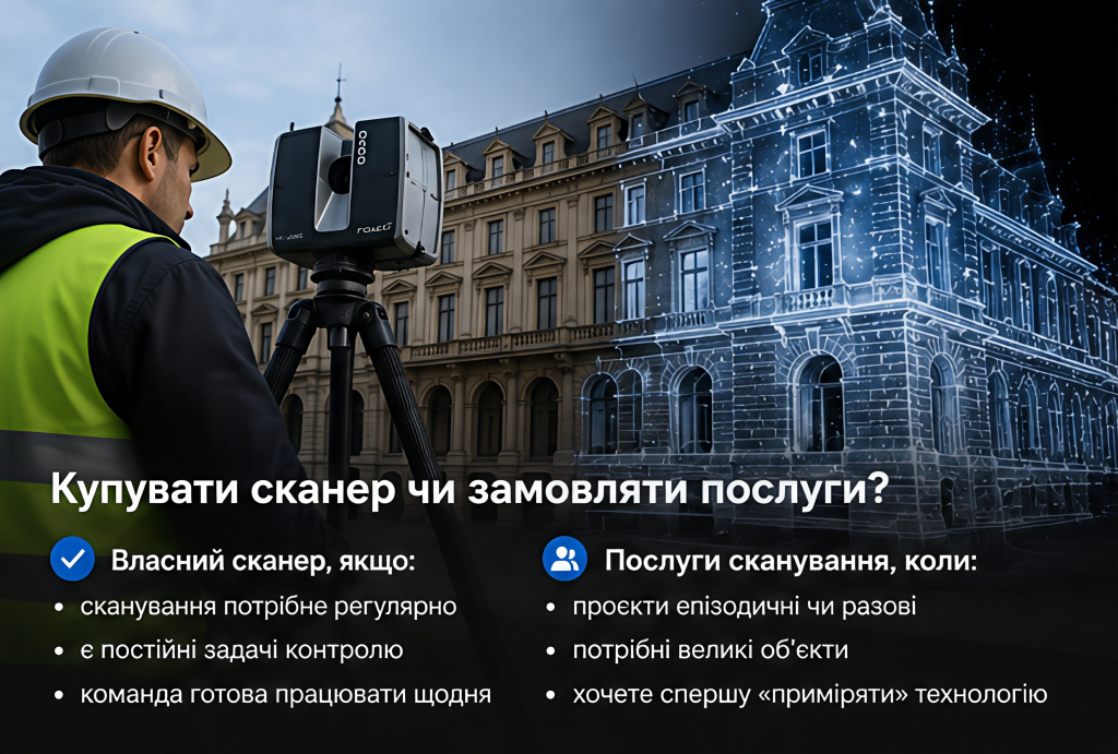 Купувати сканер чи замовляти послуги 3D-сканування