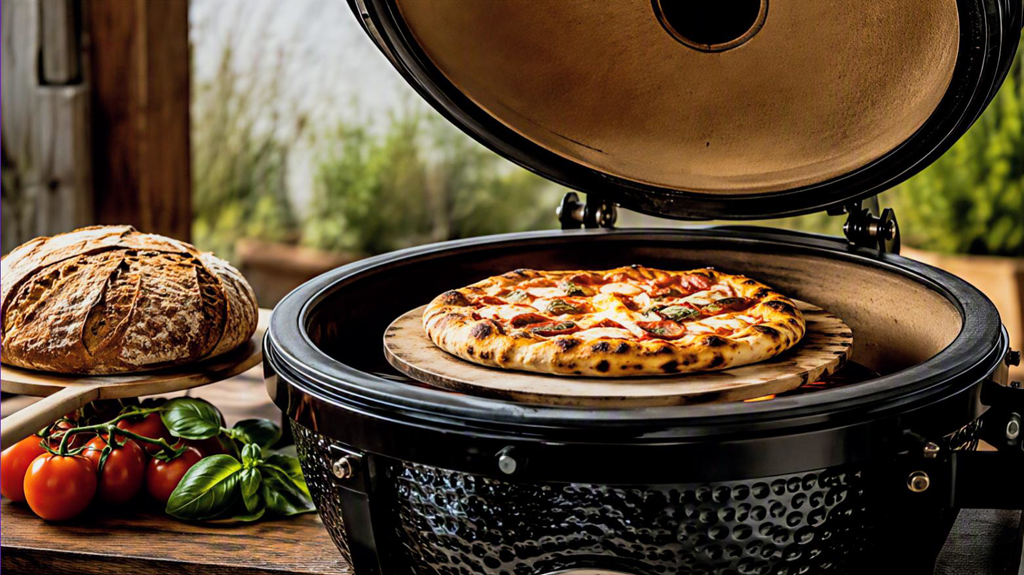 Пицца в керамическом гриле Kamado