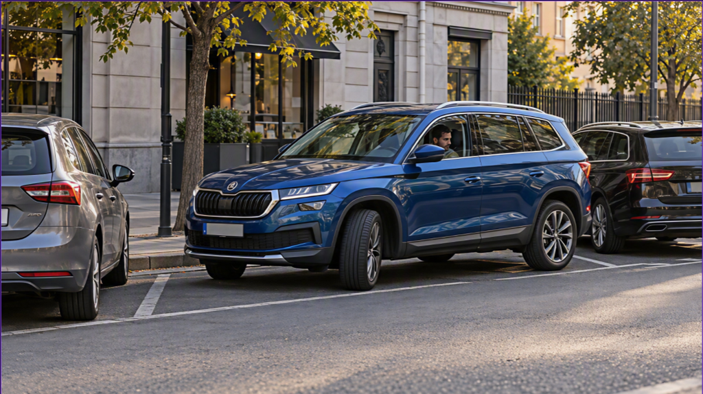Автоматичне паркування Škoda Kodiaq у місті